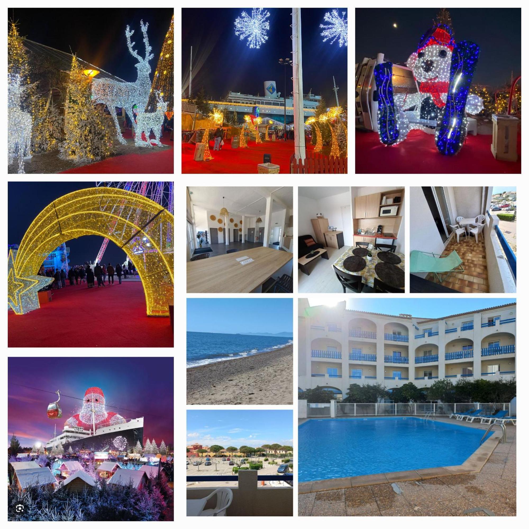 לה ברקרה Coquet Studio 4 Pers, Piscine,Clim Mobile, Plage A 300 M,A 5Min A Pied Du Lydia מראה חיצוני תמונה